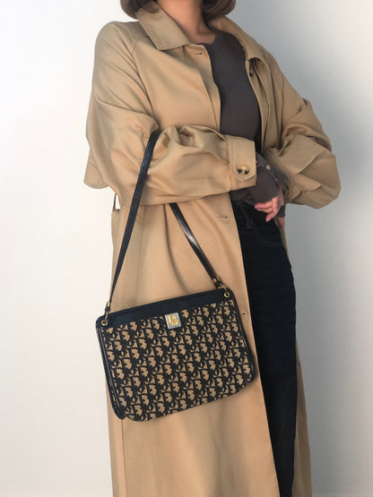 Christian Dior Trotter Shoulder bag Navy Vintage 57rizh