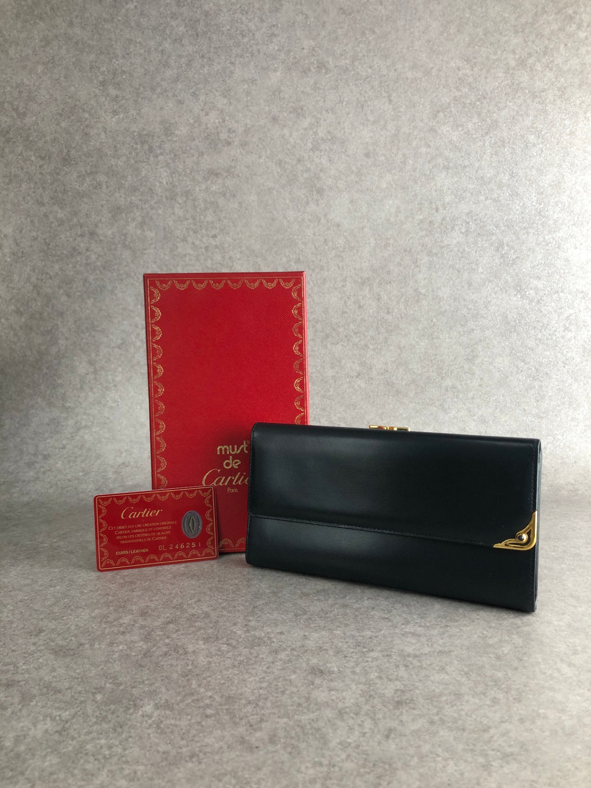 Cartier Long Wallet Navy Vintage rtcbar