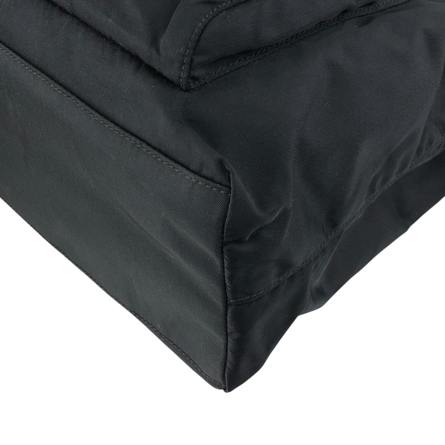 PRADA Triangle Logo Front Buckle  Totebag Black Vintage 7sstfx