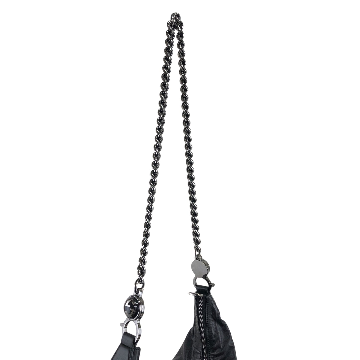 GUCCI Chain Shoulder bag Black 228560 Vintage hxuxav