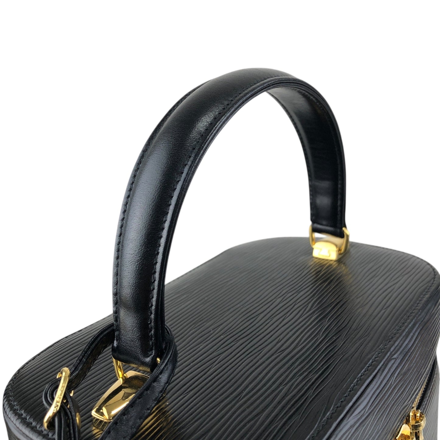 VALENTINO GARAVANI Logo Charm Two-way Handbag Shoulder bag Black Vintage 58zrvp