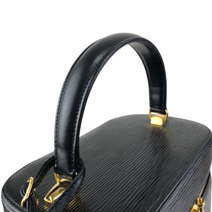 VALENTINO GARAVANI Logo Charm Two-way Handbag Shoulder bag Black Vintage 58zrvp