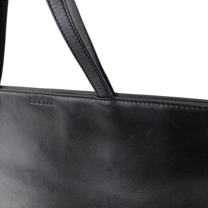 CELINE Logo Embossed Totebag Black Vintage khd67u