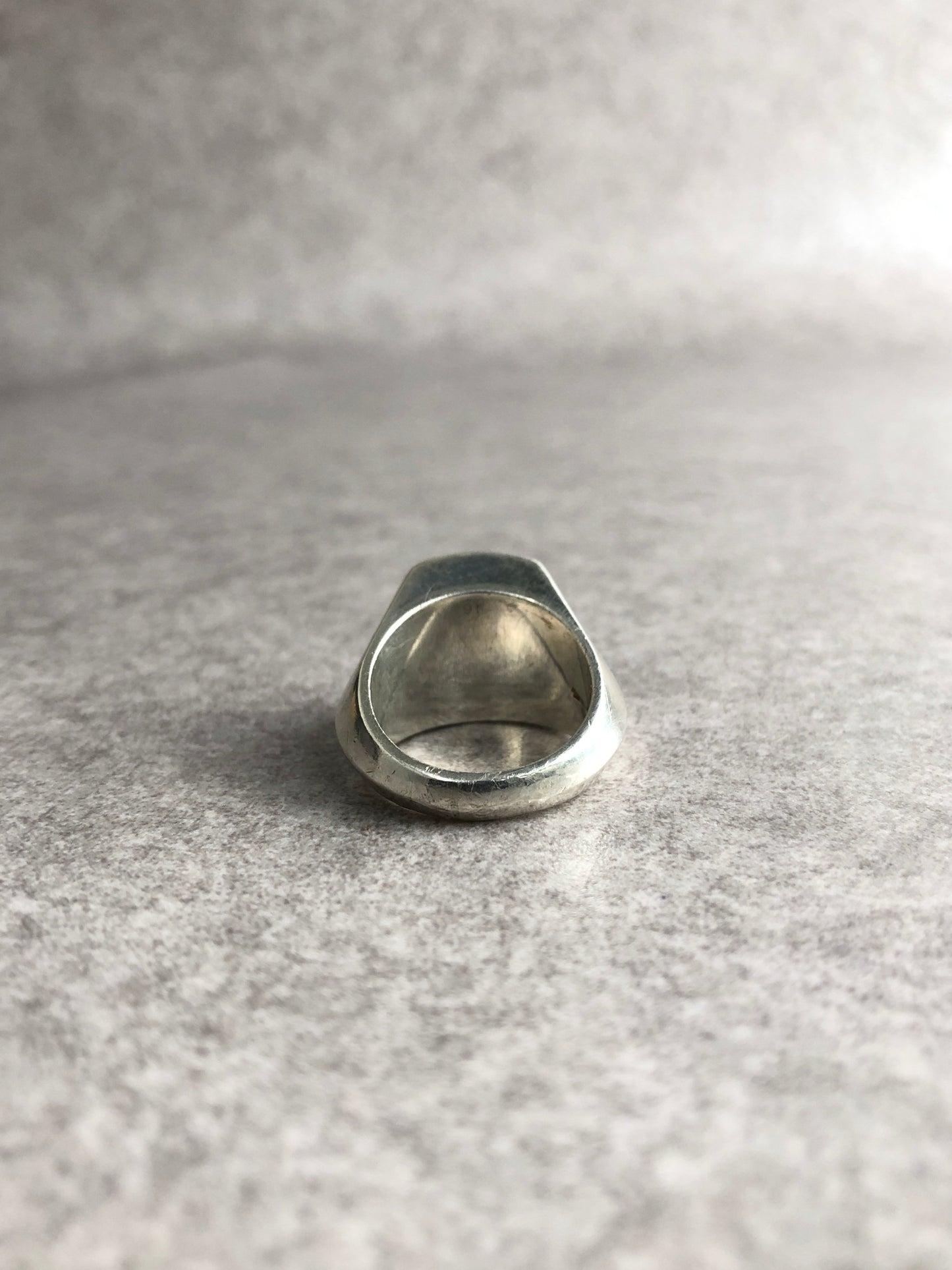 GUCCI Logo Ring Silver Vintage wbevmc