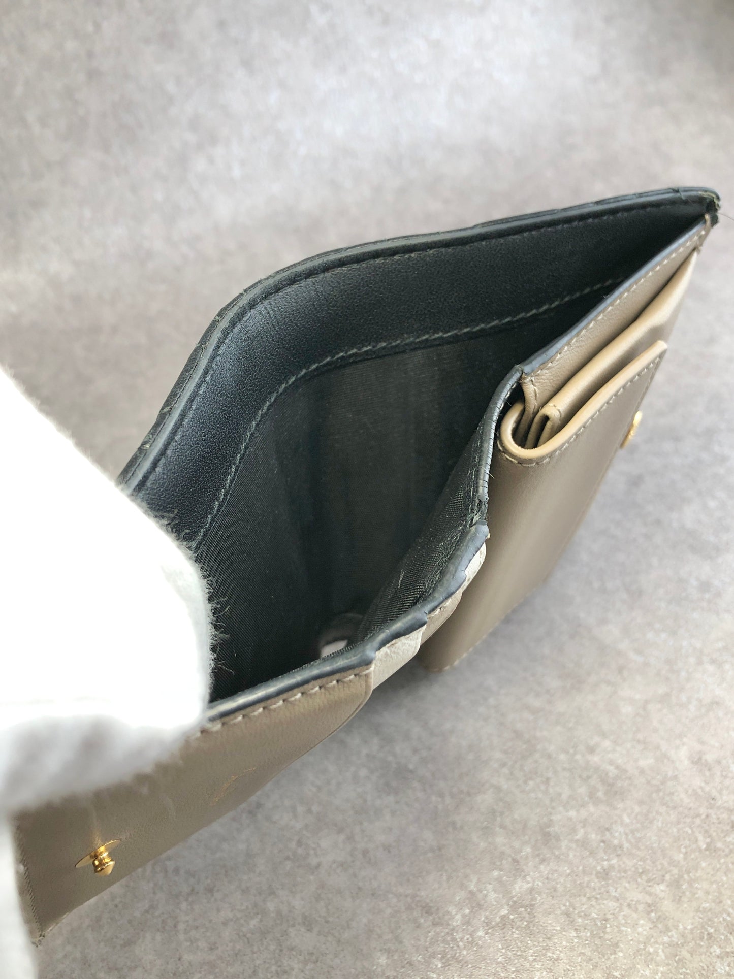 Christian Dior CD Logo Folded Wallet Black Vintage amw4xa