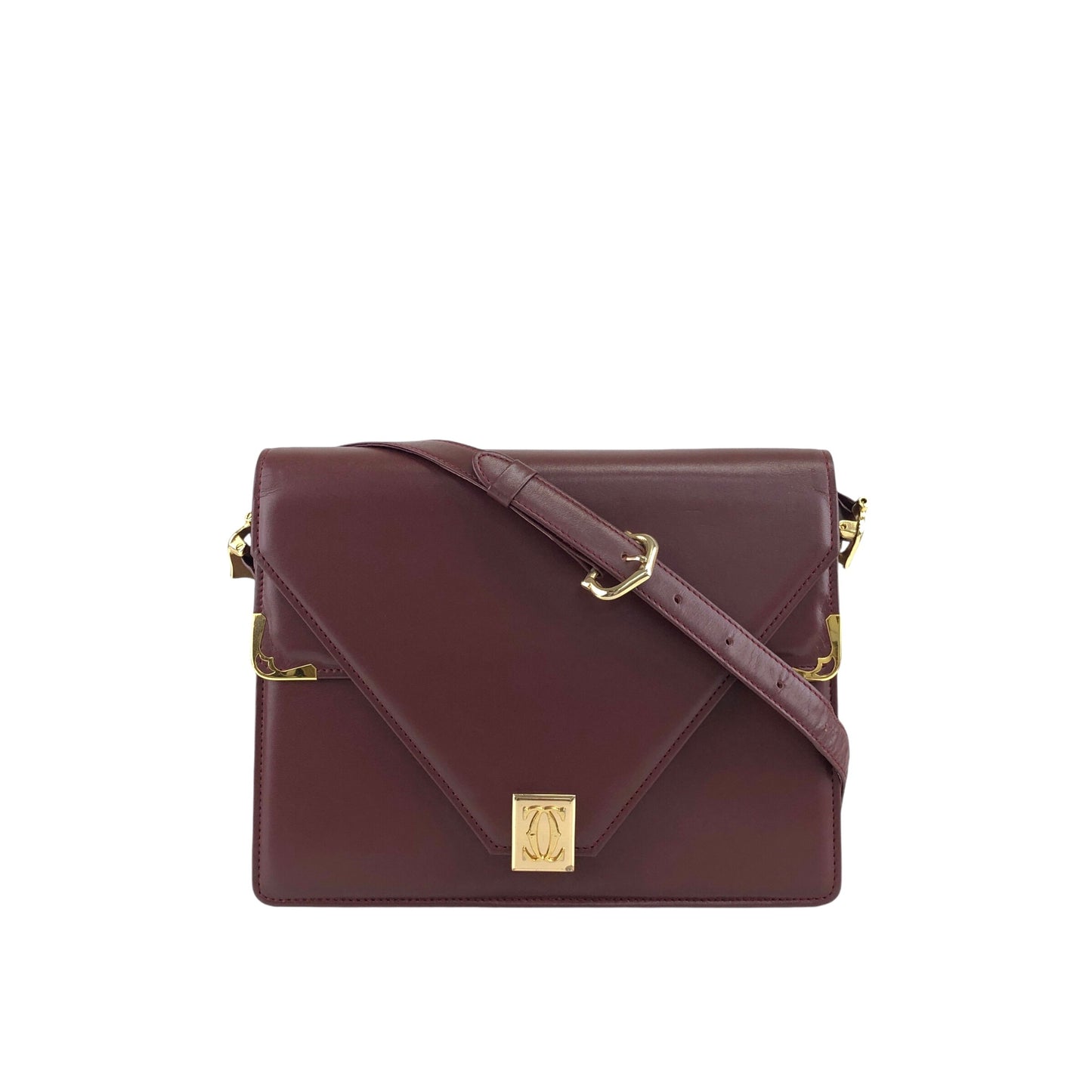 Cartier Logo Shoulder bag Bordeaux Vintage pzxb5v