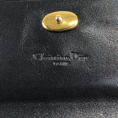 Christian Dior CD Logo Chain Shoulder bag Black Vintage iiv2uk