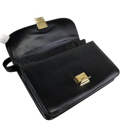 CELINE Horse Carriage Shoulder bag Black Vintage nwv32c