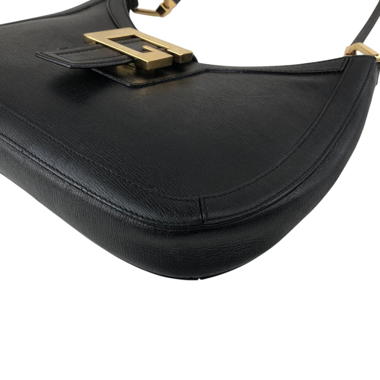 GUCCI G Motif Shoulder bag Black Vintage 3z62yh