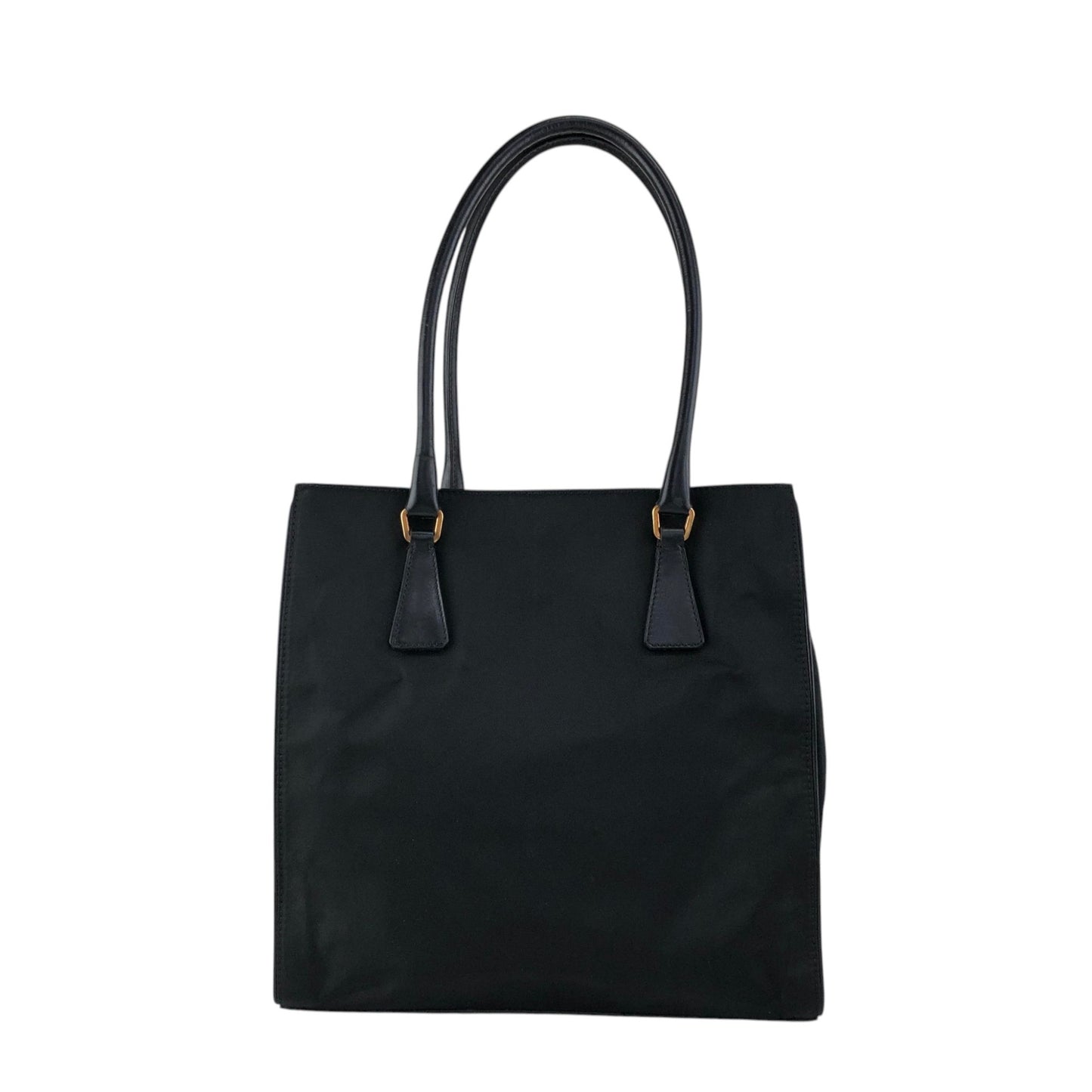 PRADA Tessuto Triangle Logo Totebag Black Vintage xs7v7s