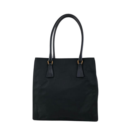 PRADA Tessuto Triangle Logo Totebag Black Vintage xs7v7s