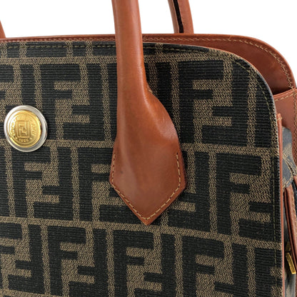 FENDI Zucca Logo Handbag Boston bag Brown Vintage ewdytc