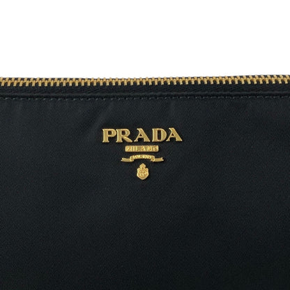PRADA Logo  Small Handbag Pouch Black Vintage gnc6de