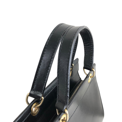 CELINE Blason Two-way Handle Shoulder bag Black Vintage vnmm75