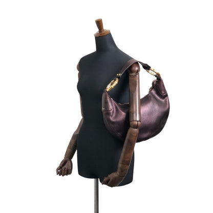 GUCCI Logo Shoulder bag Bordeaux Vintage wjm7n2