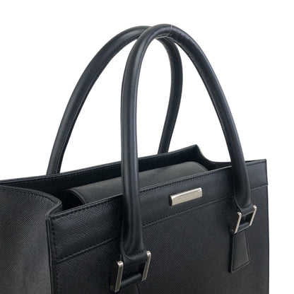 BURBERRY Logo Handbag Black Vintage yej8u5
