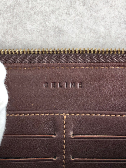 CELINE Blason Paris Macadam 長版皮夾 Indigo Vintage b5eenm