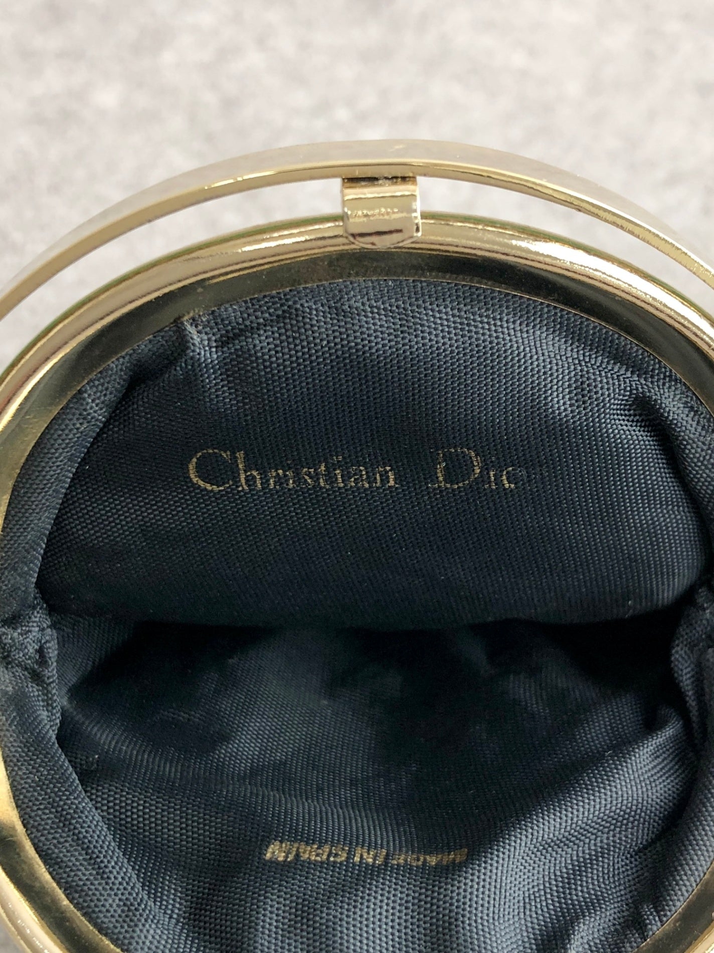 Christian Dior Circle Coin Purse Green Vintage 6ypmda