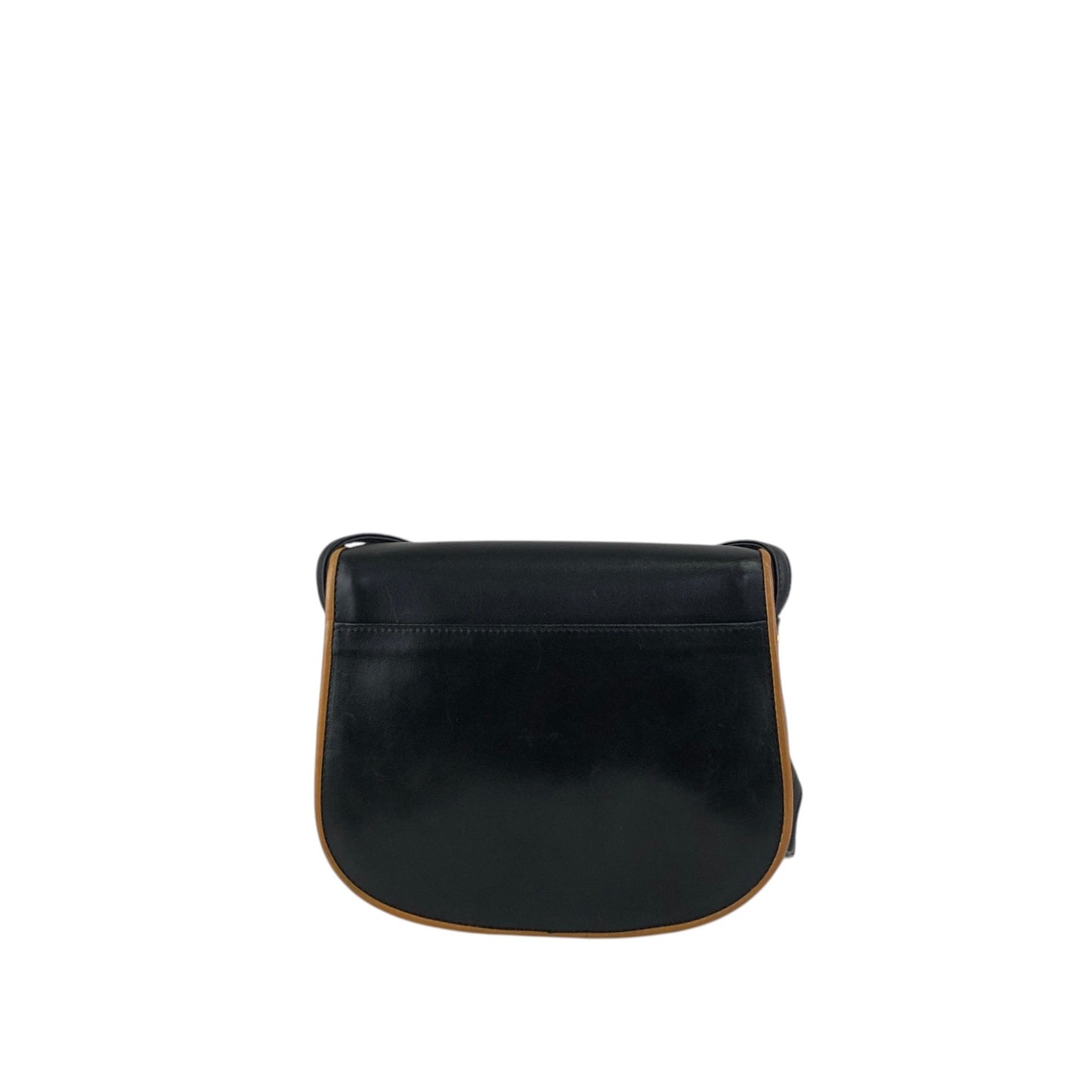 CELINE Blason Shoulder bag Black×Brown Vintage f8fsrs