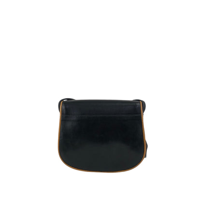 CELINE Blason Shoulder bag Black×Brown Vintage f8fsrs