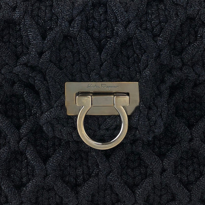 Salvatore Ferragamo Gancini Chain Shoulder bag Black Vintage phcpax
