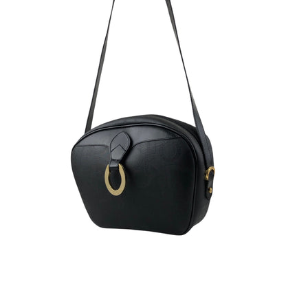 Christian Dior Trotter Round Shoulder bag Black Vintage texmwr