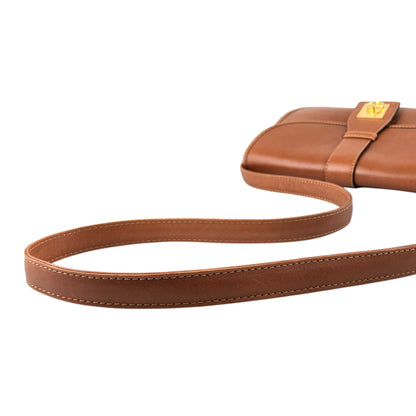 CELINE Gancini Shoulder bag Brown Vintage 4x8mbp