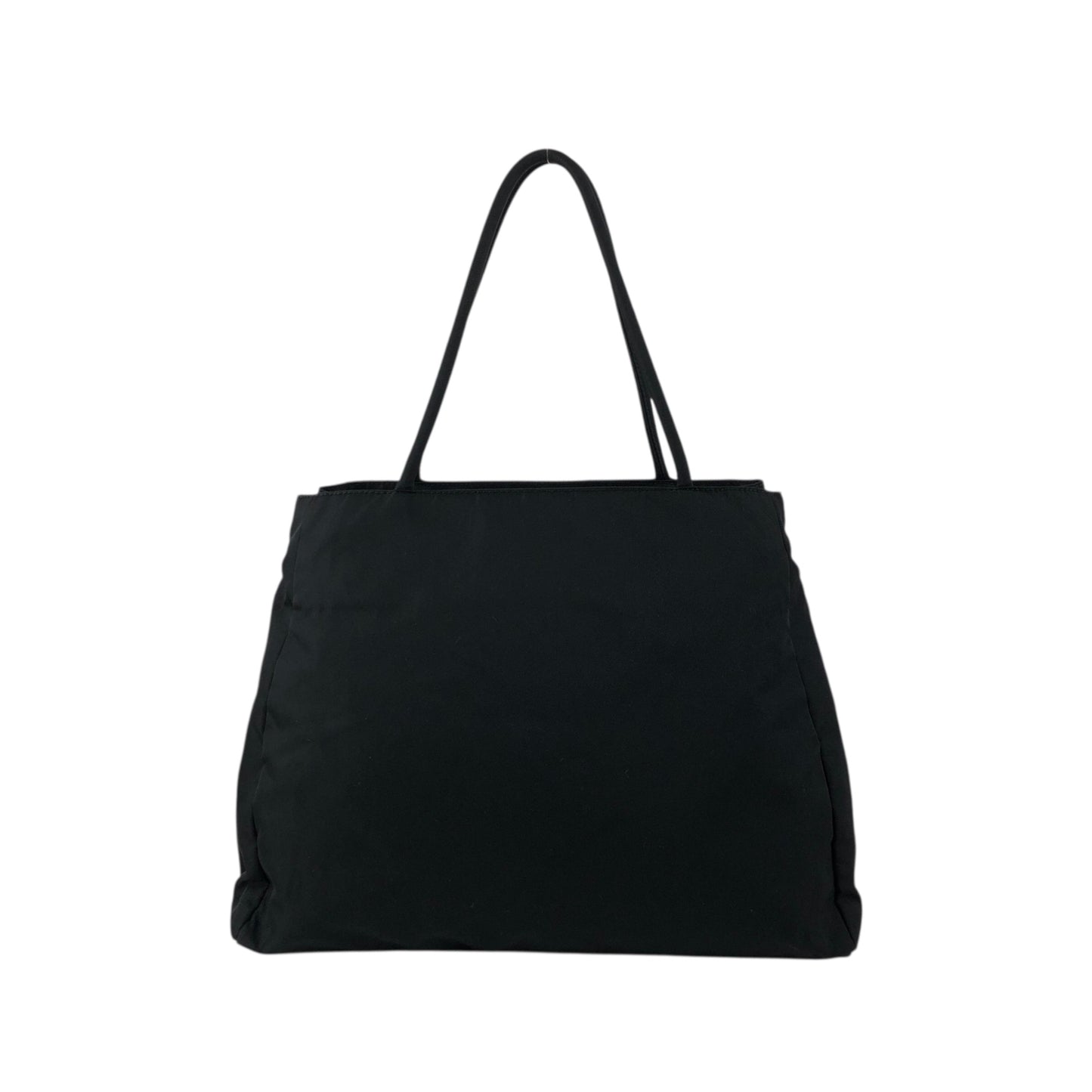 PRADA Tessuto Triangle Logo Side Pocket Totebag Black Vintage iwt8yv
