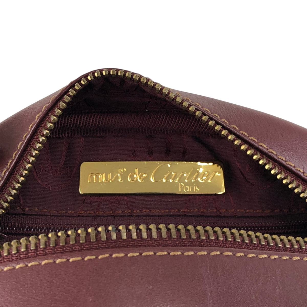 Cartier Logo Shoulder bag Bordeaux Vintage mvp2iy