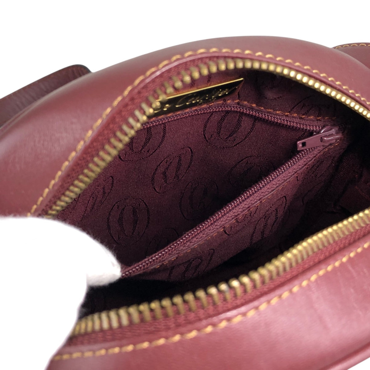Cartier Logo Shoulder bag Bordeaux Vintage mvp2iy