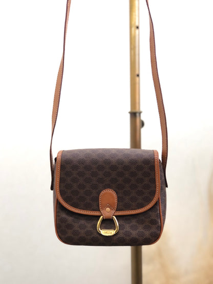 CELINE Macadam Shoulder bag Brown Vintage vau3e5