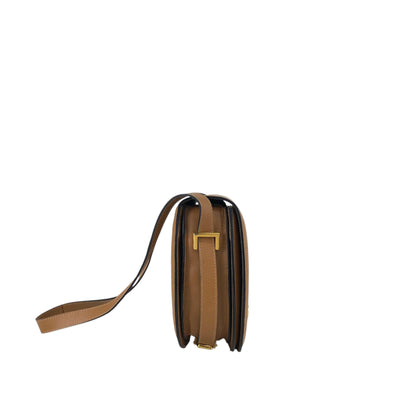 GUCCI Logo Shoulder bag Brown Vintage fmbtc6