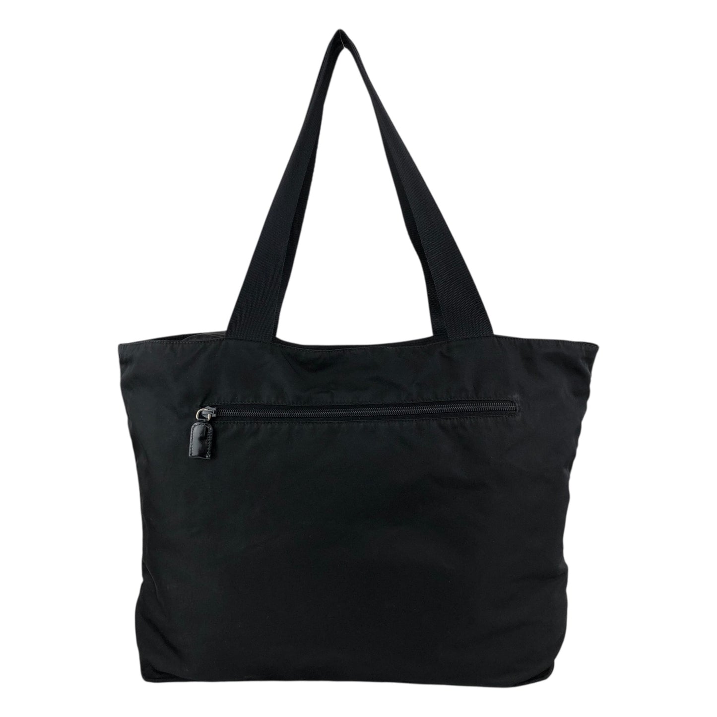 PRADA Tessuto Triangle Logo Totebag Black Vintage s4fket