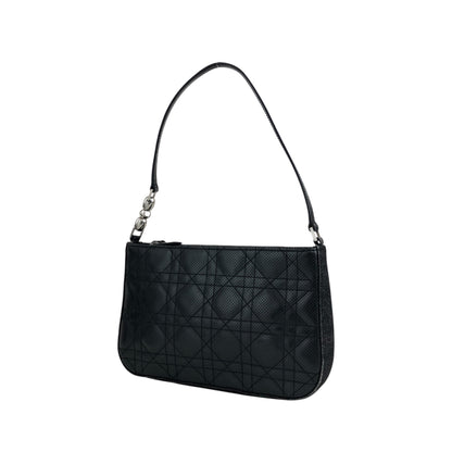 Christian Dior Cannage Small Shoulder bag Black Vintage p5ui7r