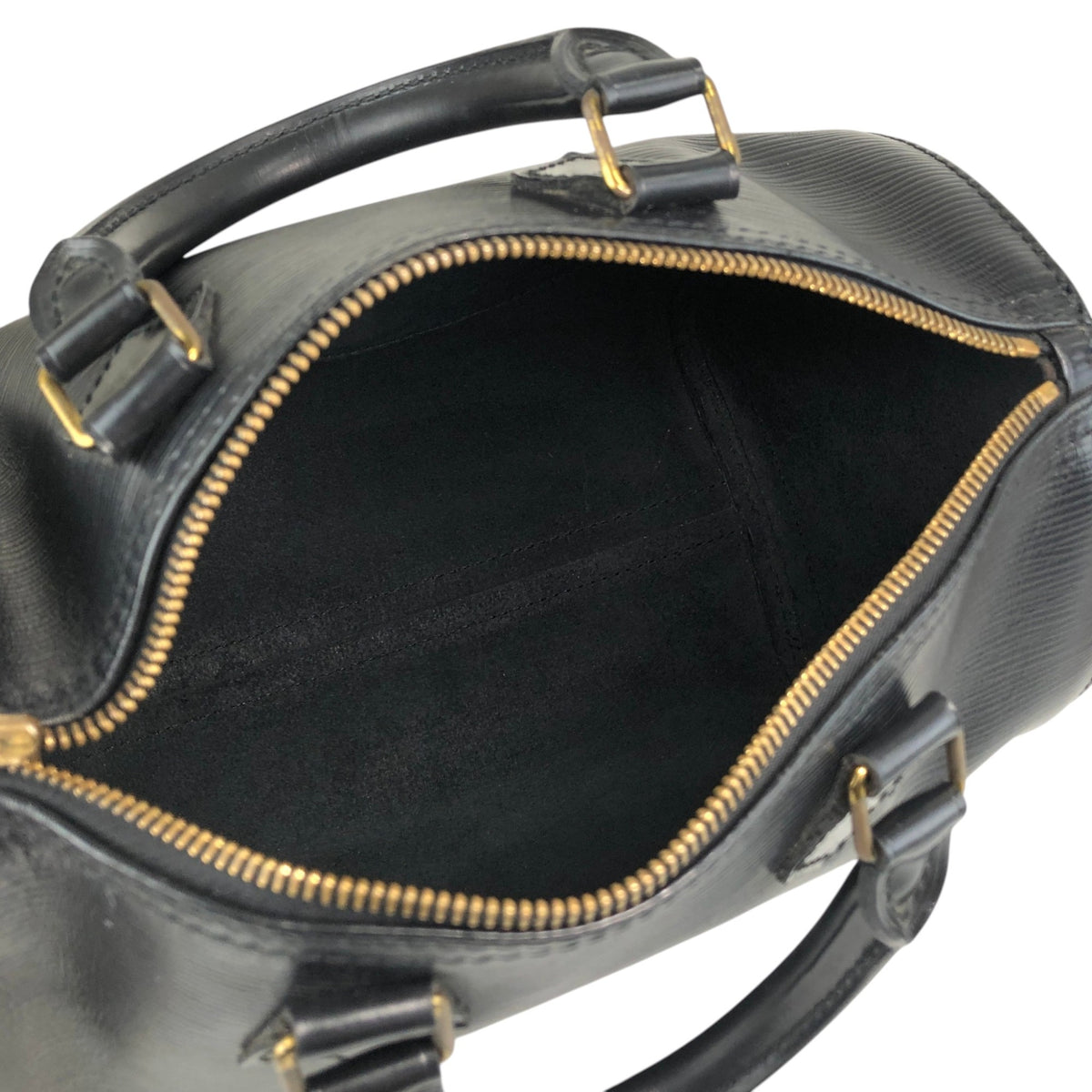 LOUIS VUITTON Epi Handbag Boston bag Black Vintage bria3m