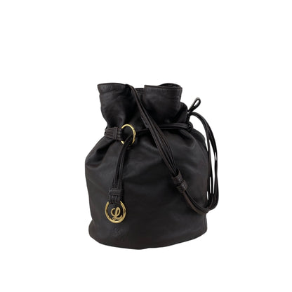 LOEWE Anagram Drawstring Shoulder bag Brown Vintage 7ep7z7