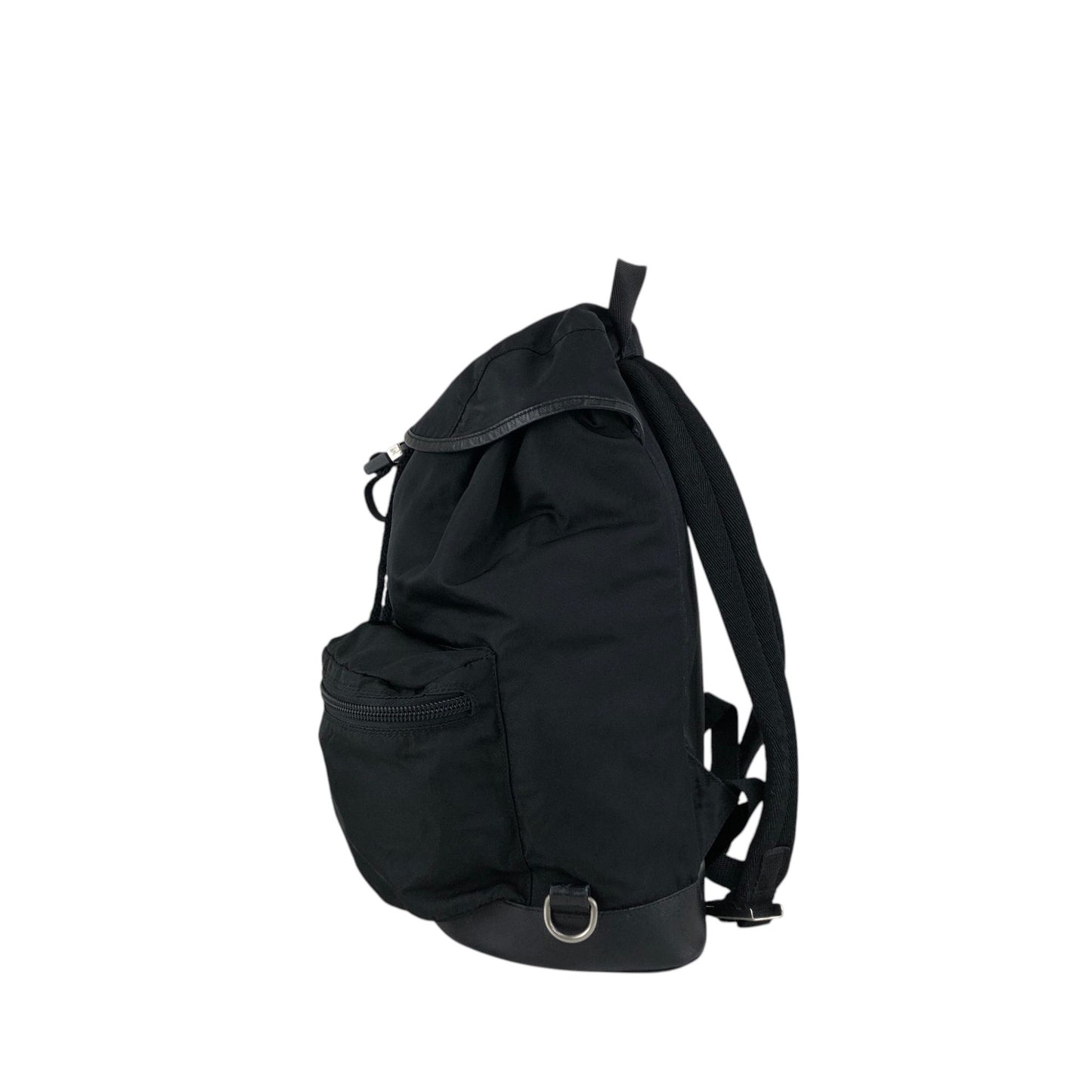 PRADA Tessuto Triangle Logo Backpack Black Vintage cdmpeg