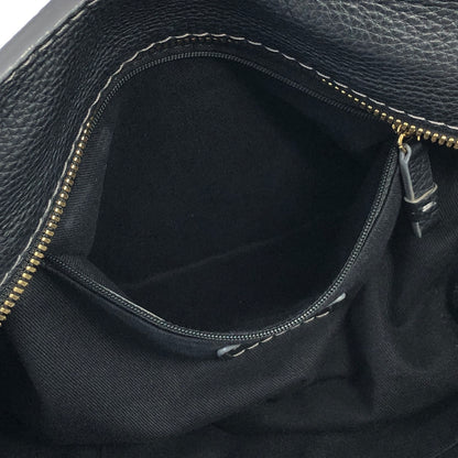 LOEWE Anagram 全圖案織物皮革手提包托特包黑色復古 f4cjh3 