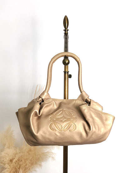 LOEWE Anagram Handbag Gold Vintage ybf3f8