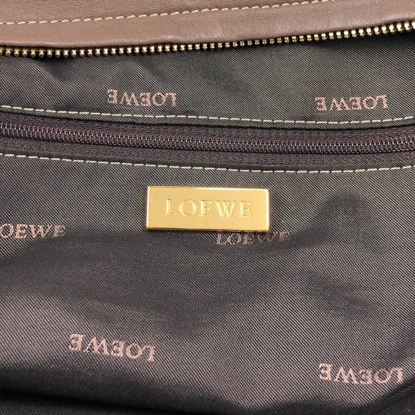LOEWE Amazona28 Anagram Handbag Boston bag Brown Vintage f75cvh