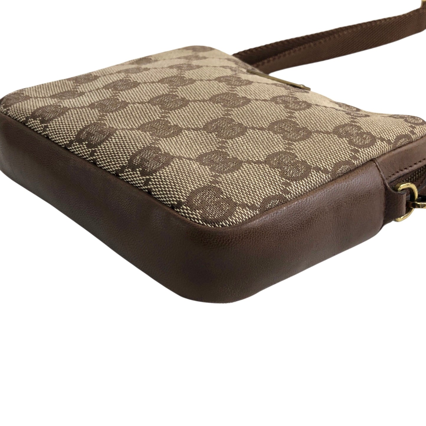 GUCCI GG Canvas Shoulder bag Brown Vintage 2hrrun