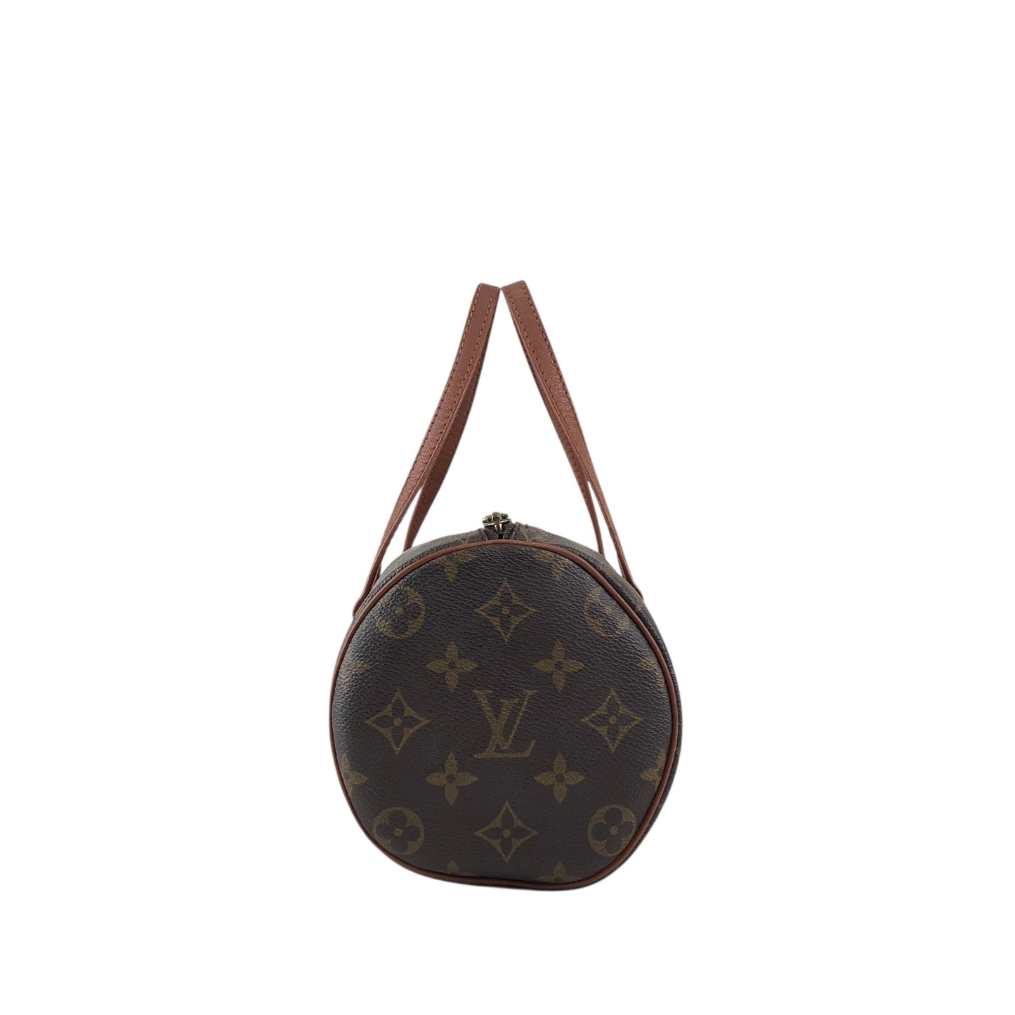 LOUIS VUITTON Monogram Handbag Brown Vintage b2yv5t