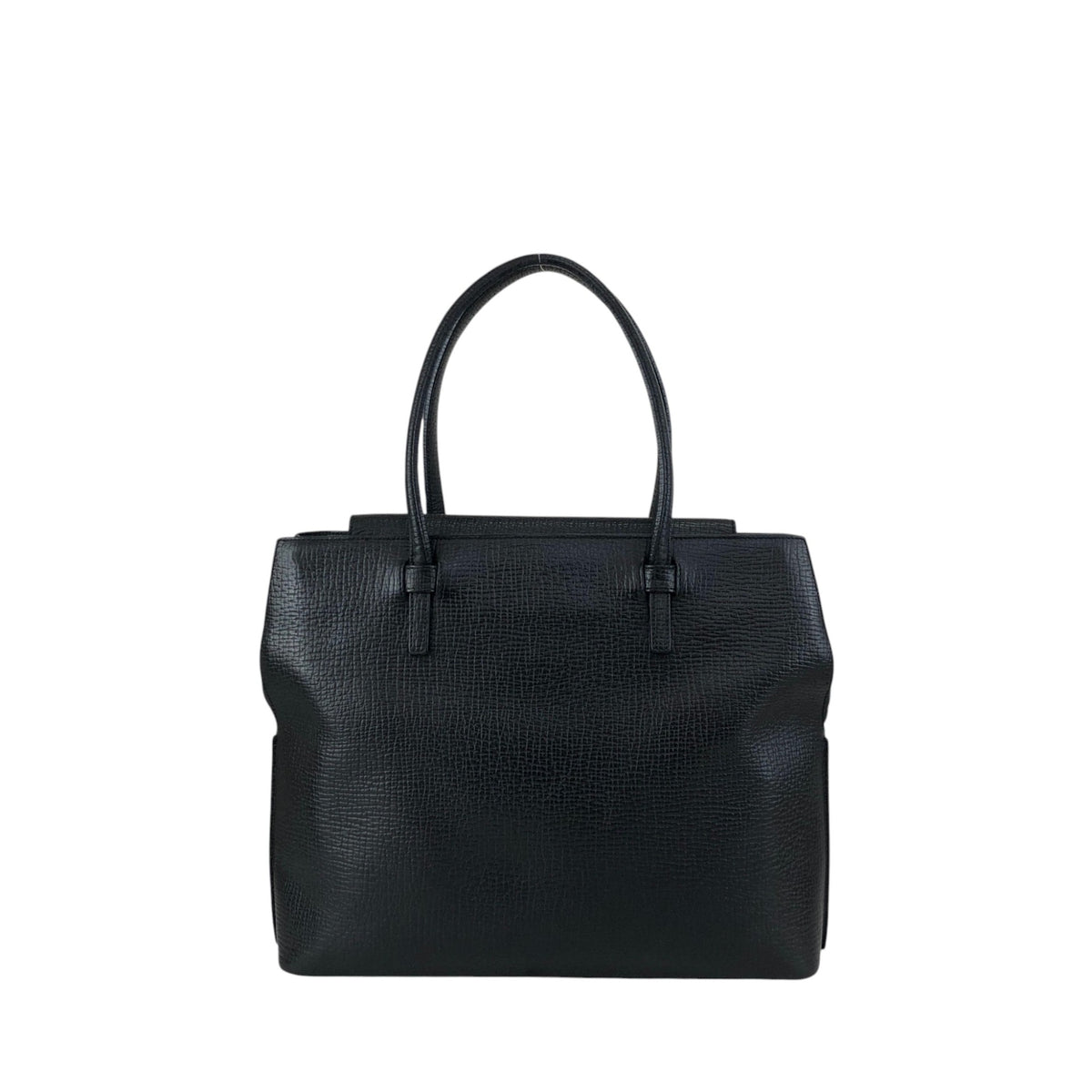 LOEWE Logo Embossed Handbag Black Vintage xvn4mm