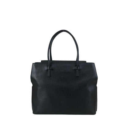 LOEWE Logo Embossed Handbag Black Vintage xvn4mm