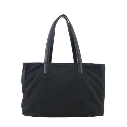 PRADA Triangle Logo Nylon Handbag Black Vintage mhpjft