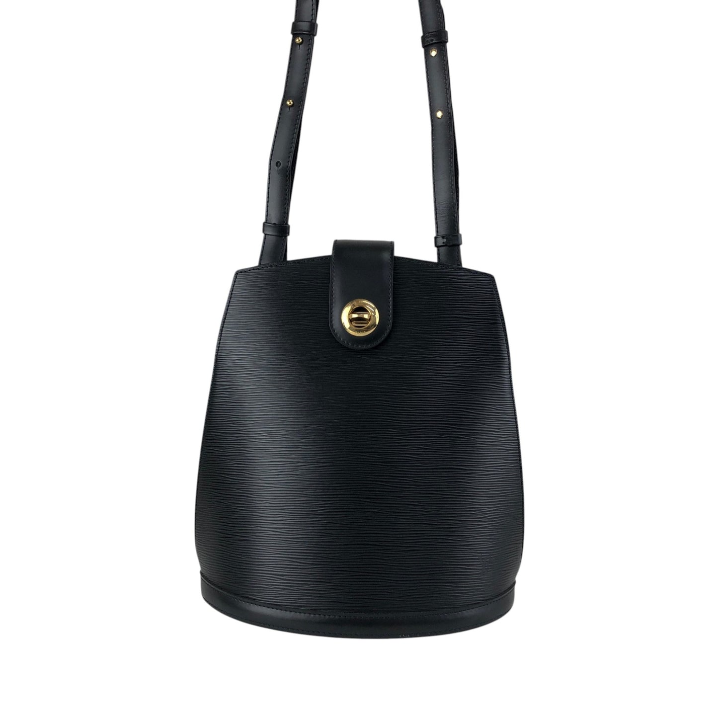 LOUIS VUITTON Epi Turn Lock Shoulder bag Black Vintage 7snrnp