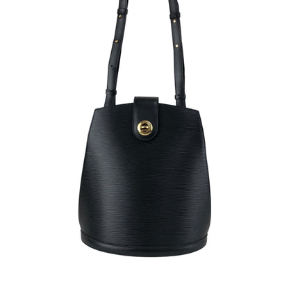 LOUIS VUITTON Epi Turn Lock Shoulder bag Black Vintage 7snrnp
