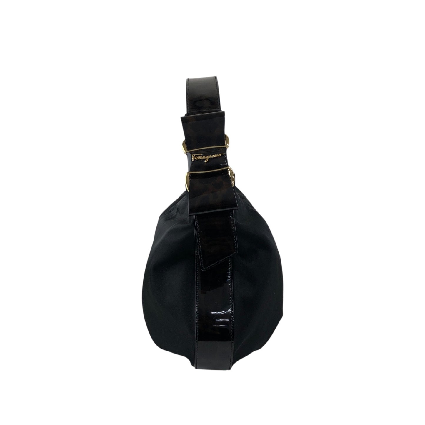 Salvatore Ferragamo Vala Ribbon Shoulder bag Black Vintage xwnsuw