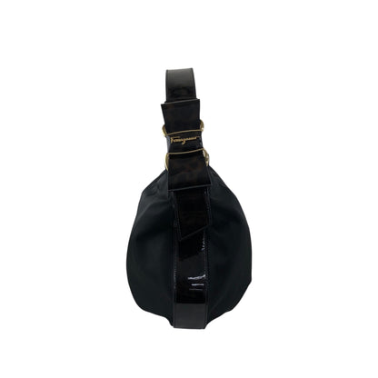 Salvatore Ferragamo Vala Ribbon Shoulder bag Black Vintage xwnsuw