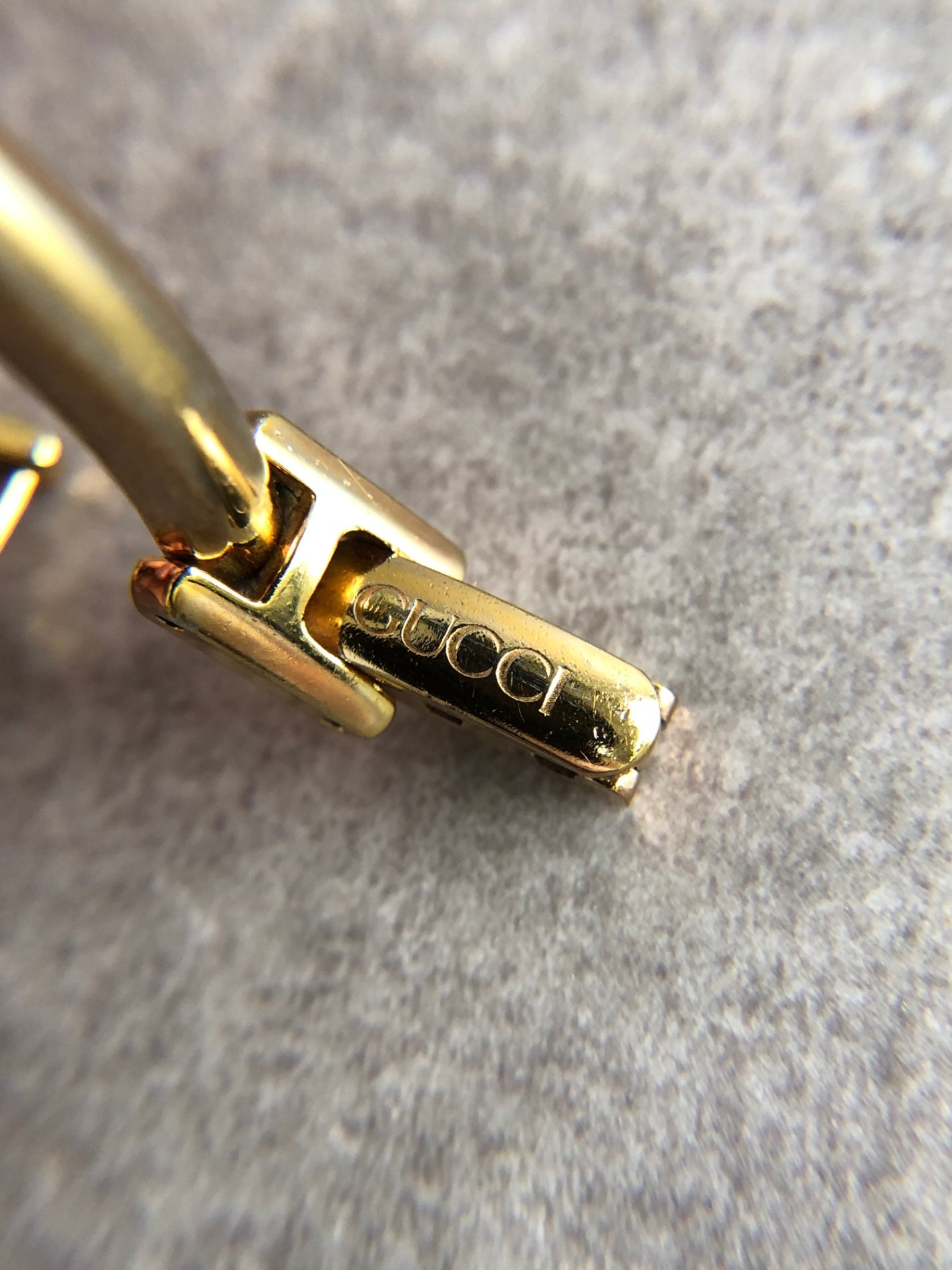 GUCCI Logo Bangle Watch Gold Vintage dsanww